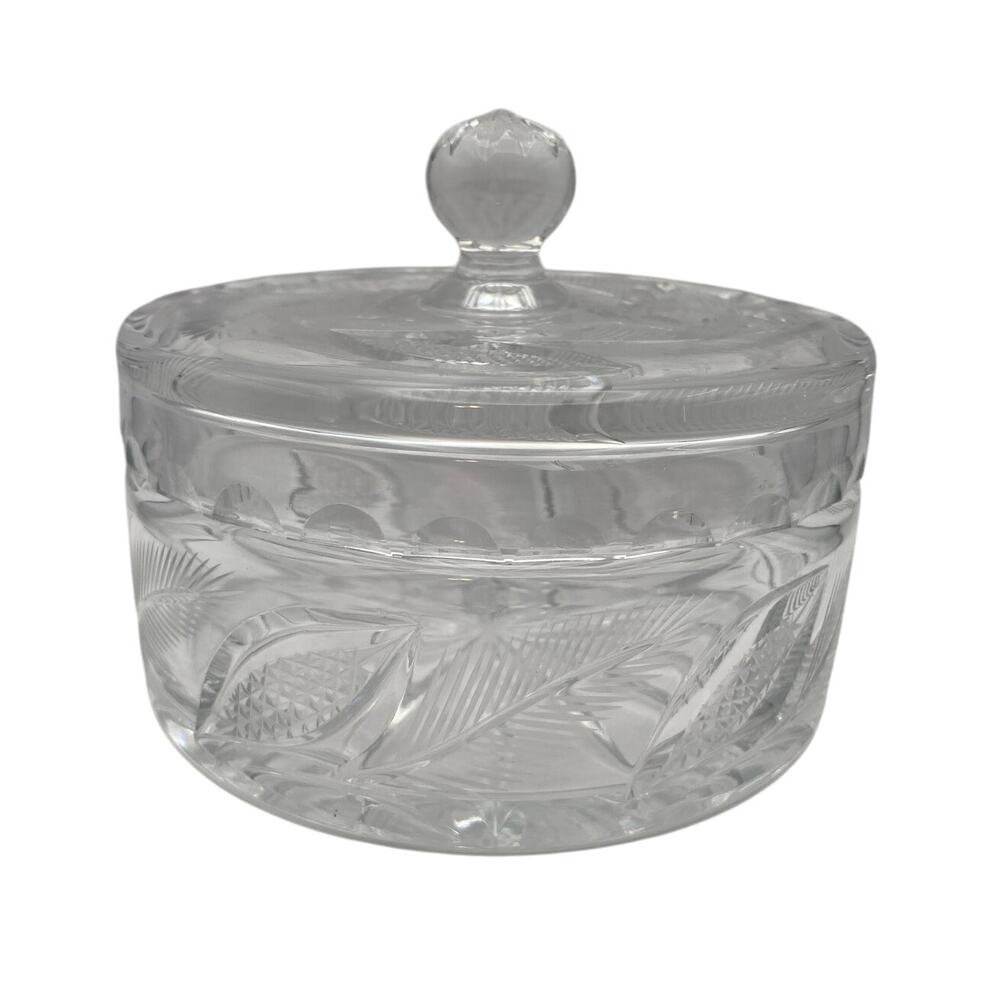 Clear Glass Covered Candy Dish with Lid